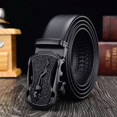 Men’s Matte Starry Panther Buckle Belt