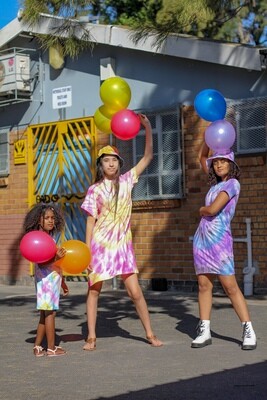 Tie-dye t-shirt dress