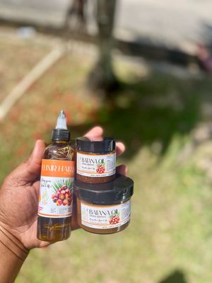 Hair bomb and 100% Raw Batana Oil