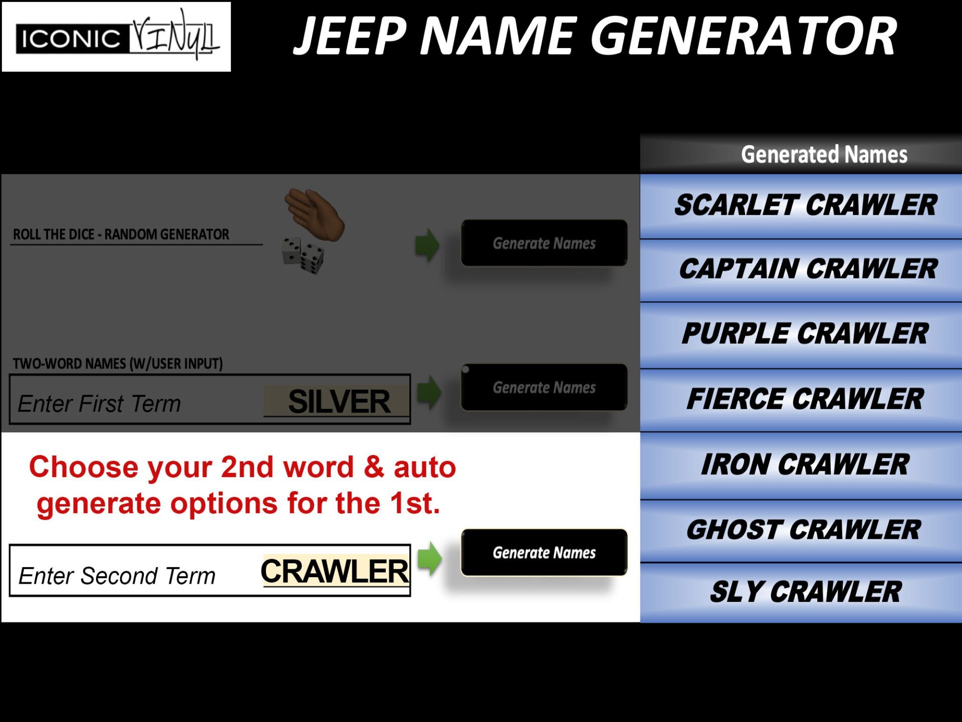 Jeep Name Generator