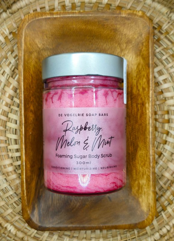 Raspberry Melon Mint Foaming Sugar Body Scrub 320g