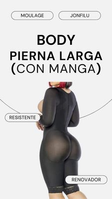 BODY PIERNA LARGA CON MANGAS