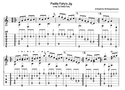 Paddy Fahy´s Jig - (scores and TAB - instant download)