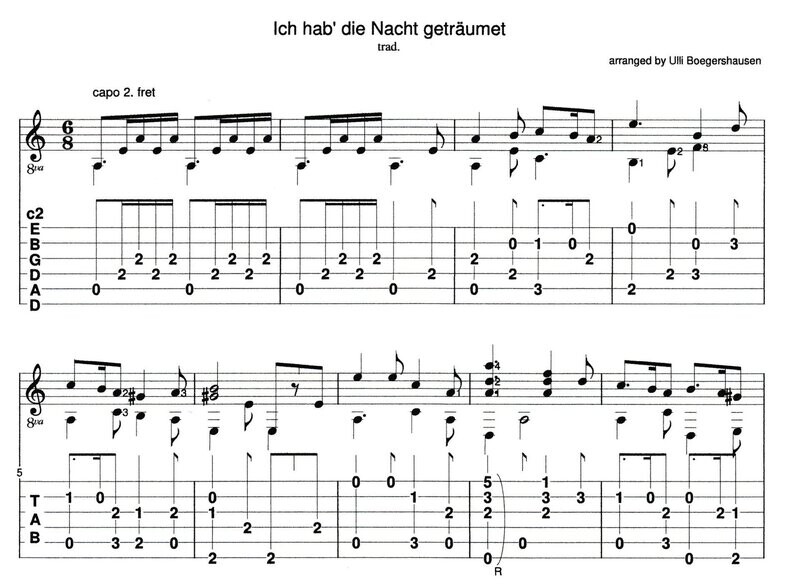 Ich hab die Nacht geträumet