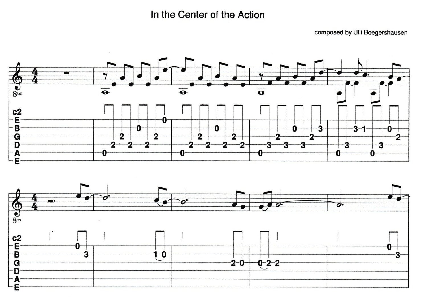 In the Center of the Action (guitar duet)