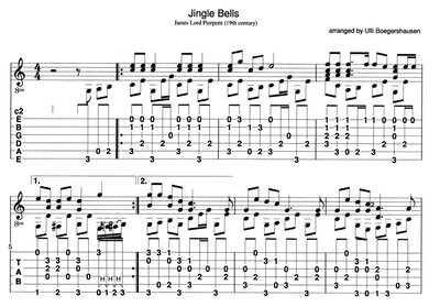 Jingle Bells (2 versions: standard tuning & open tuning)