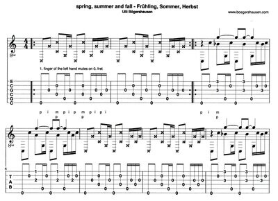 Frühling, Sommer, Herbst - Spring, Summer and Fall (12 string guitar)