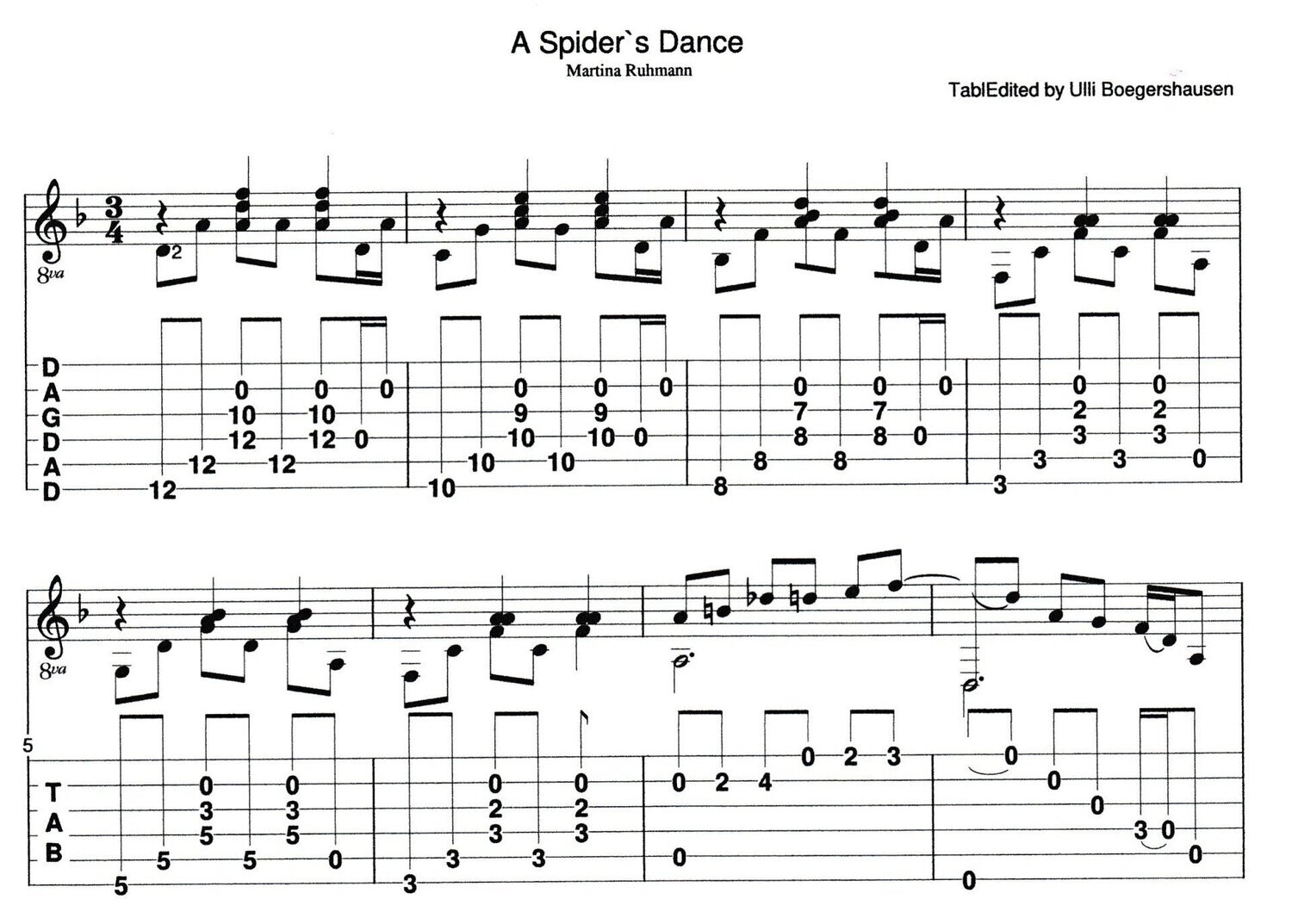 A Spider's Dance (DADGAD tuning)