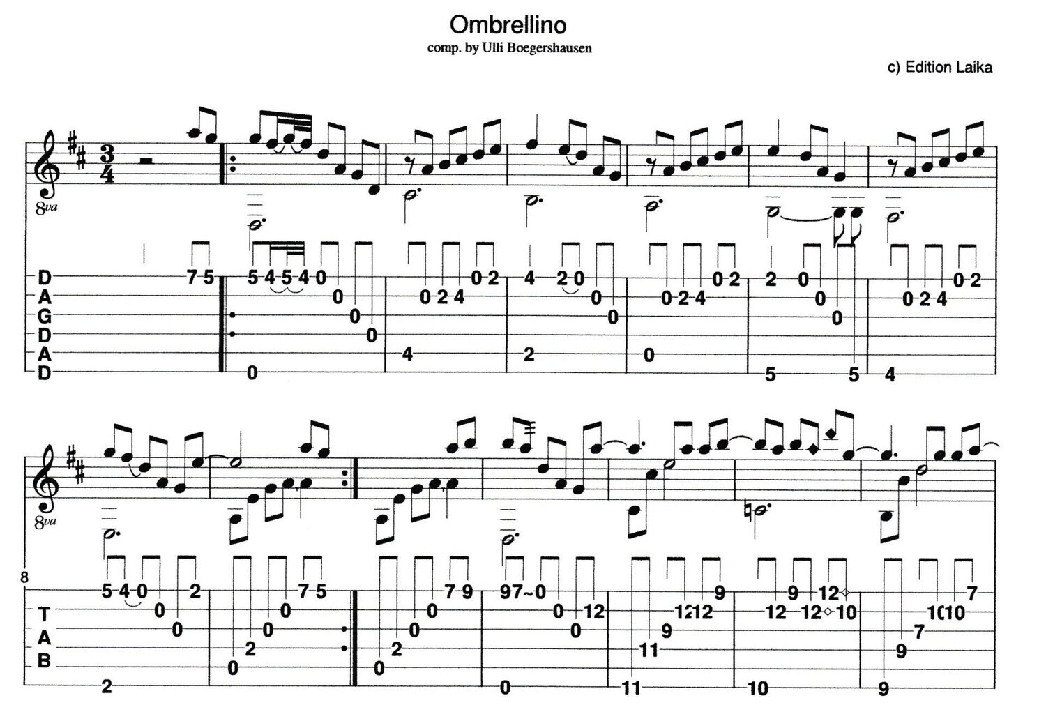 Ombrellino (DADGAD tuning)
