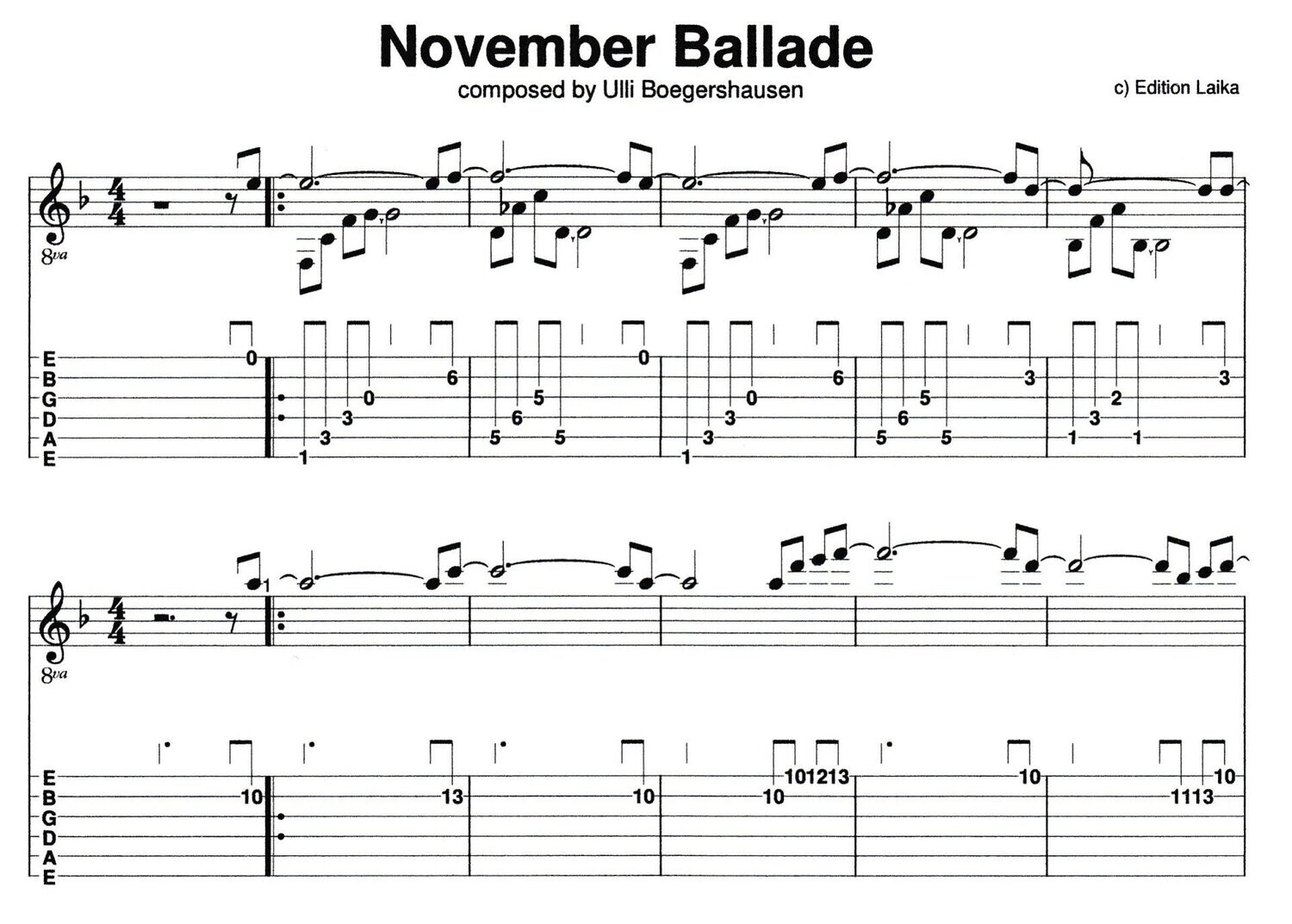 Novemberballade (guitar duet)