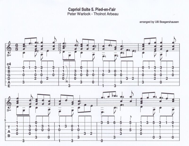 Capriol Suite 5. Pied-en-l'air