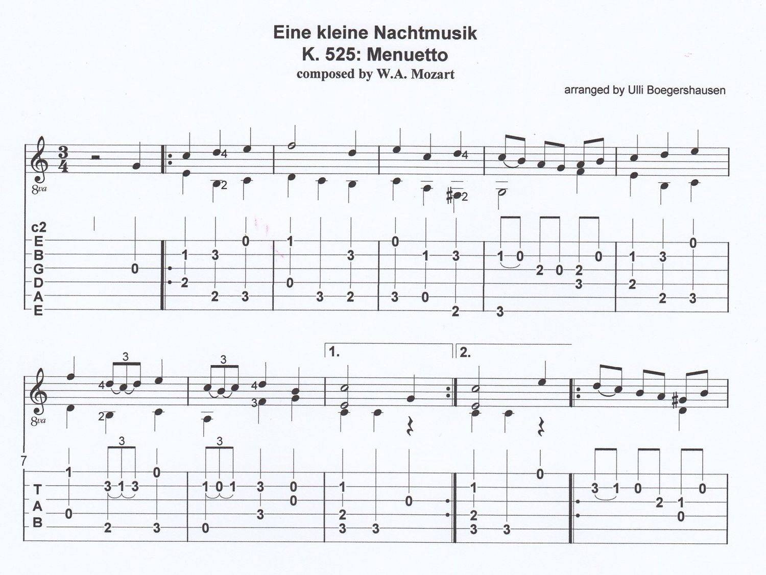 Eine kleine Nachtmusik (W.A. Mozart)