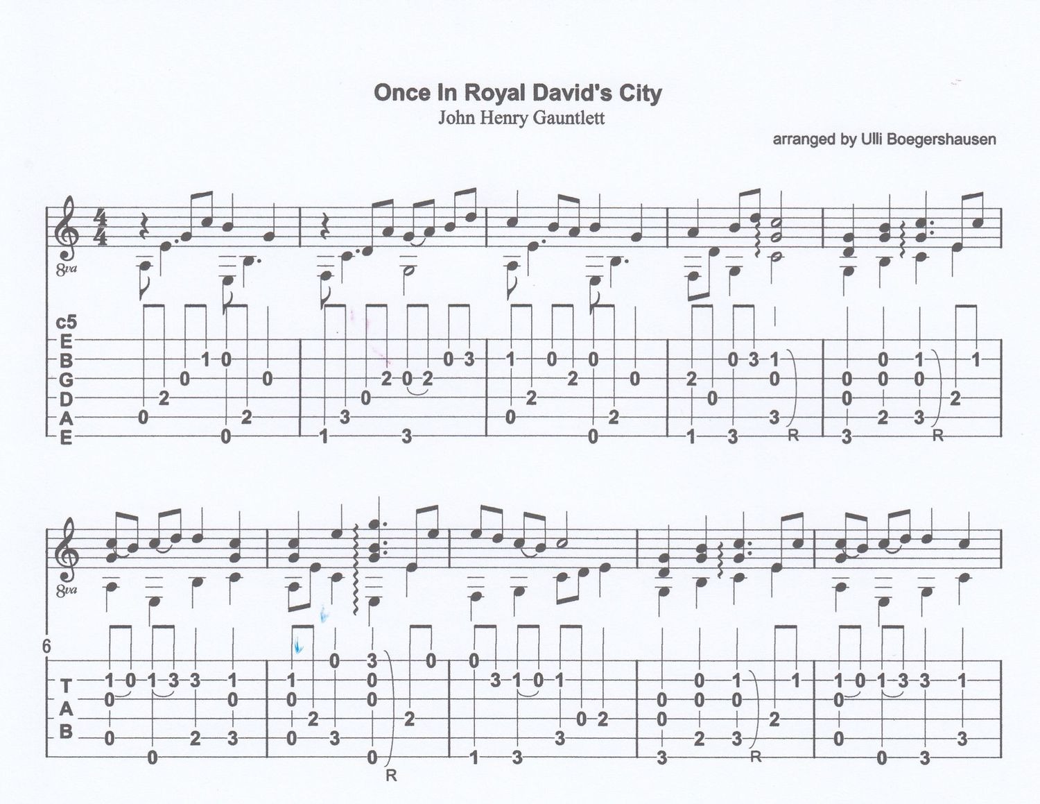 Once in Royal David’s City