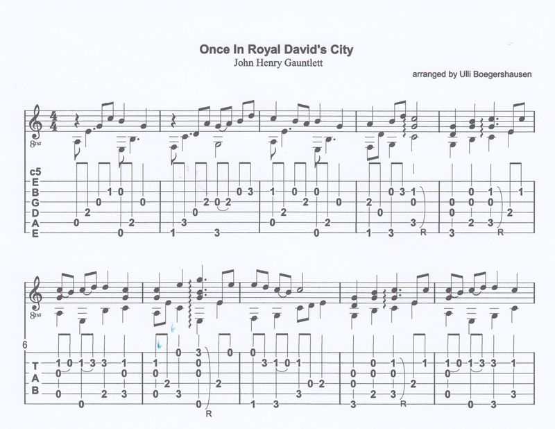 Once in Royal David’s City