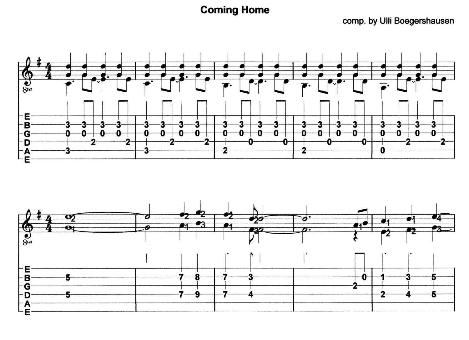 Coming Home (guitar duet)
