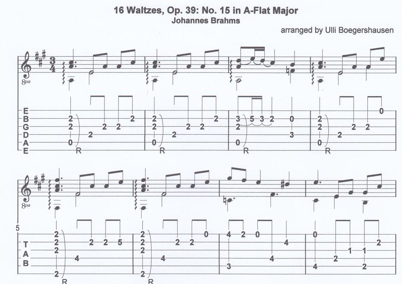 Brahms 16 Waltzes, Op. 39 No. 15 in A-Flat Major Brahms 16 Waltzes, Op. 39 No. 15 in A-Flat Major