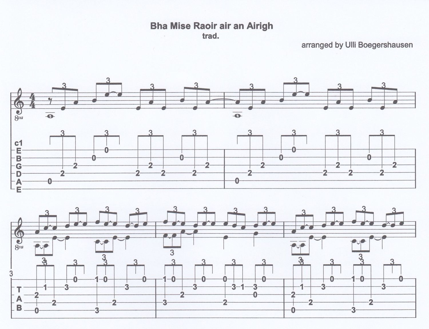 Bha Mise Raoir Air An Airigh