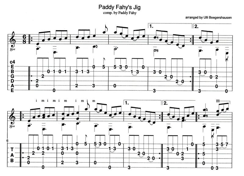 Paddy Fahy´s Jig - (scores and TAB - instant download)