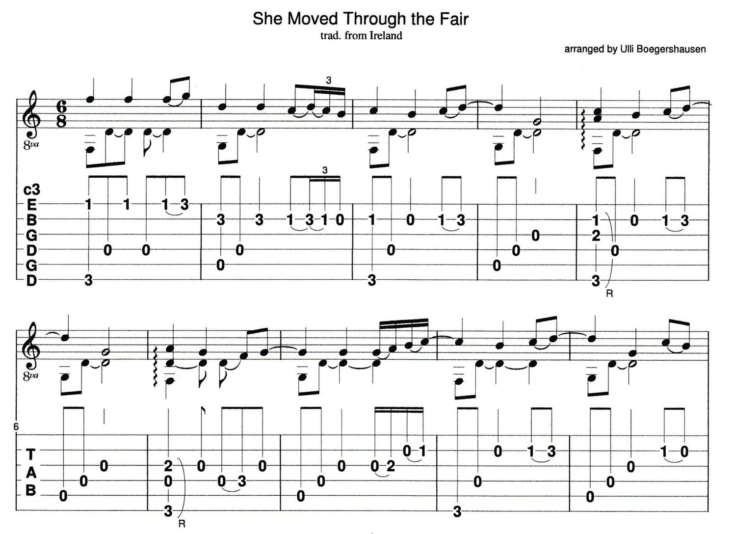 She Moved Through the Fair - solo & duet version