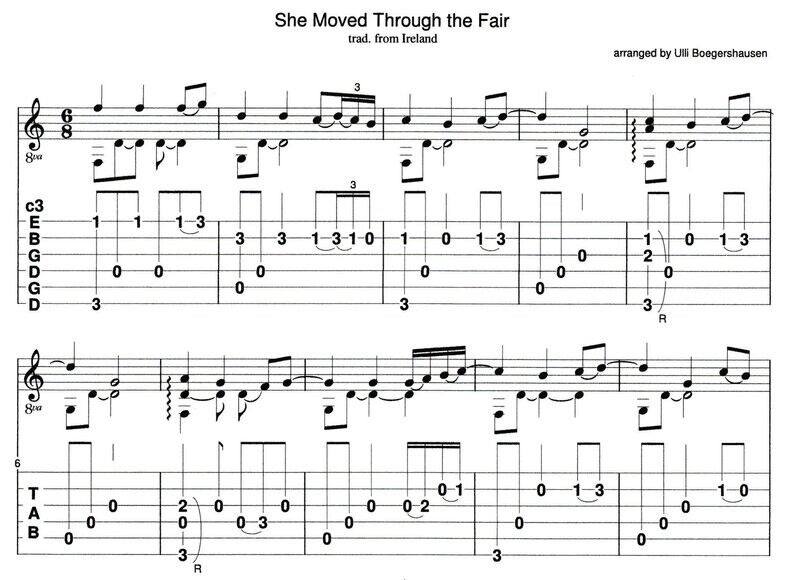 She Moved Through the Fair - solo & duet version
