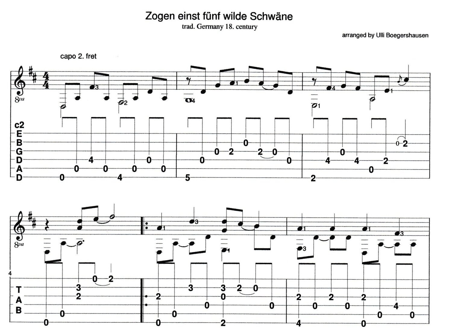 Zogen einst fünf wilde Schwäne