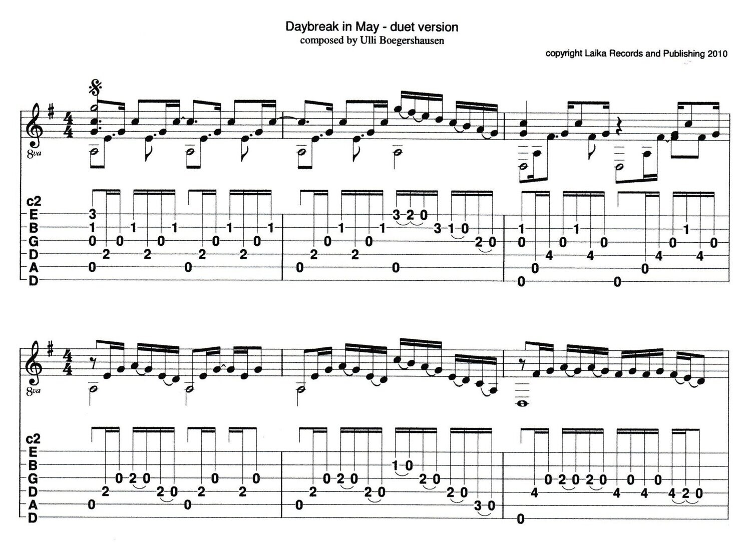Daybreak in May (duet & solo version) Daybreak in May (duet & solo version)