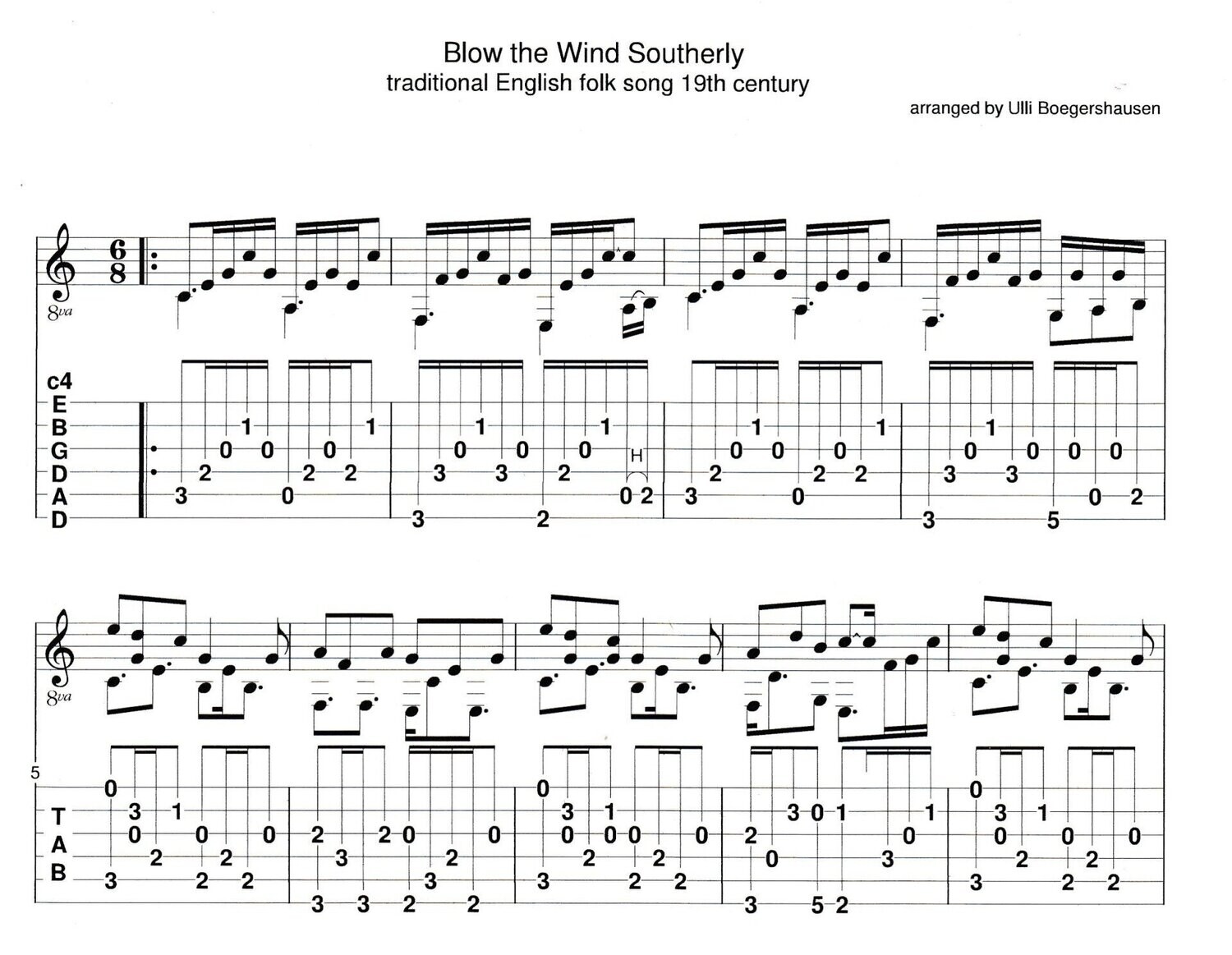 Blow the Wind Southerly