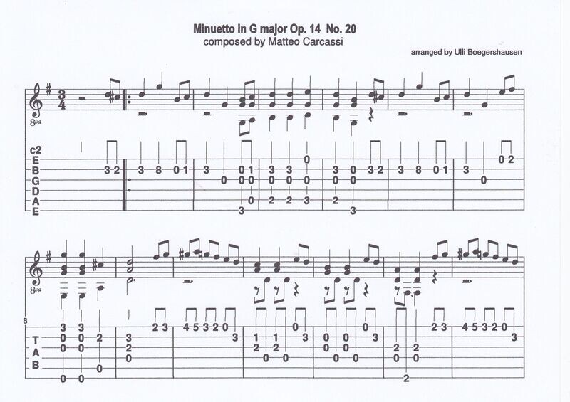 Matteo Carcassi - Minuetto in G major Op. 14  No. 20