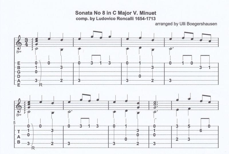 Ludovico Roncalli - Sonata No 8 in C Major V. Minuet