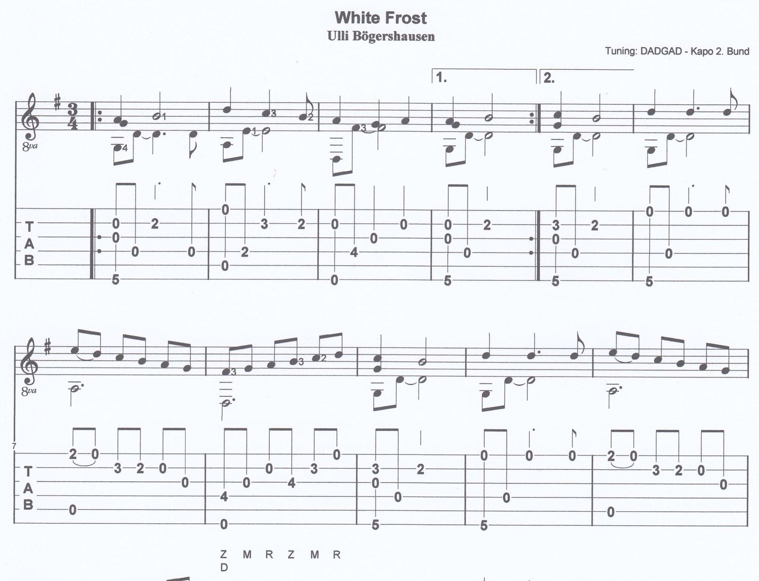 White Frost (DADGAD Tuning)