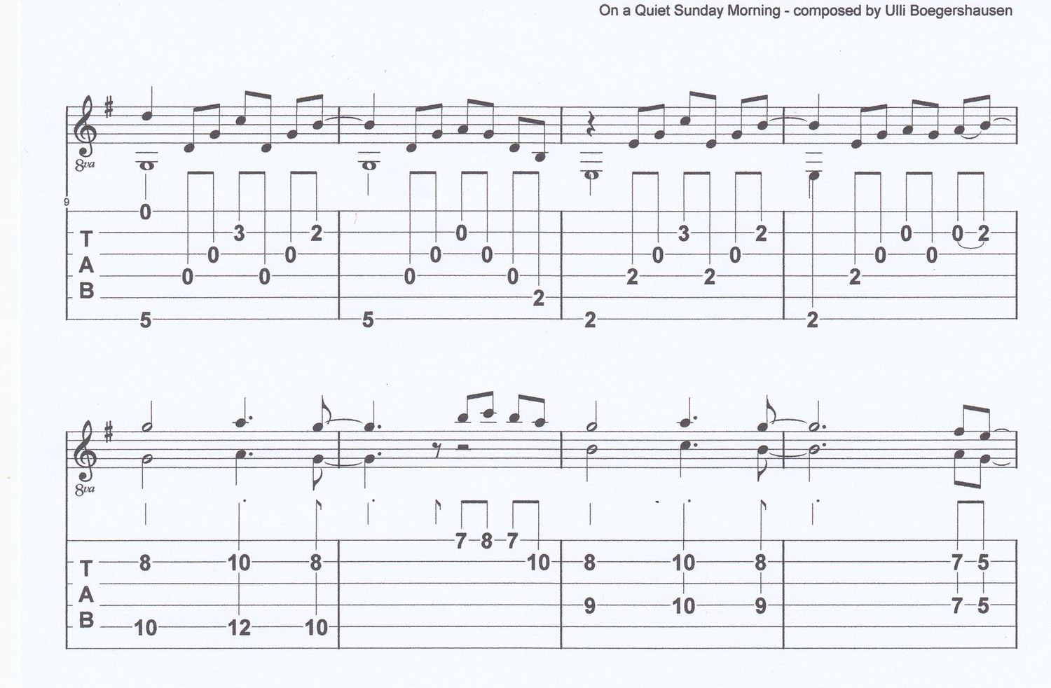 On a Quiet Sunday Morning