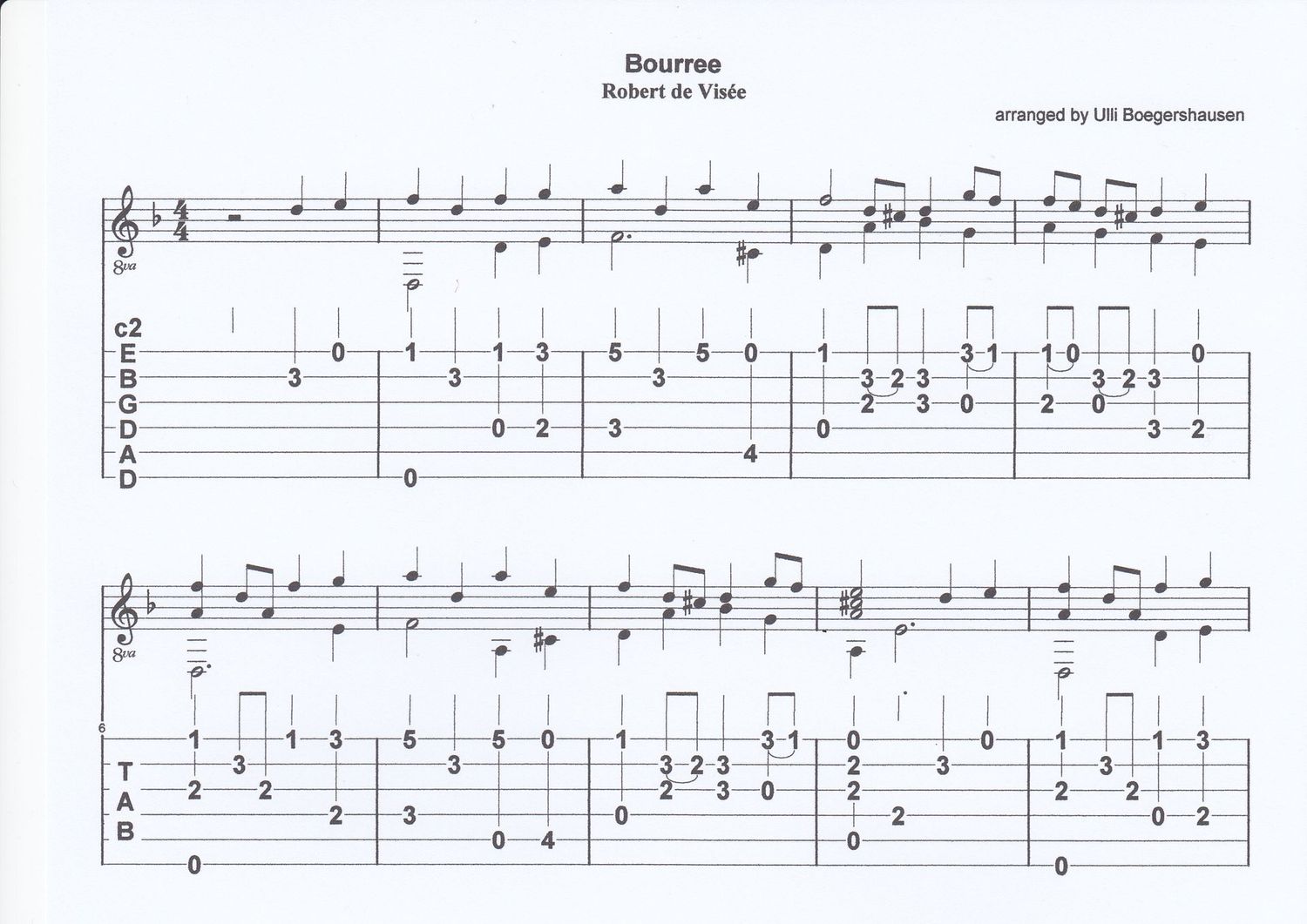 Bourrée - Robert de Visée