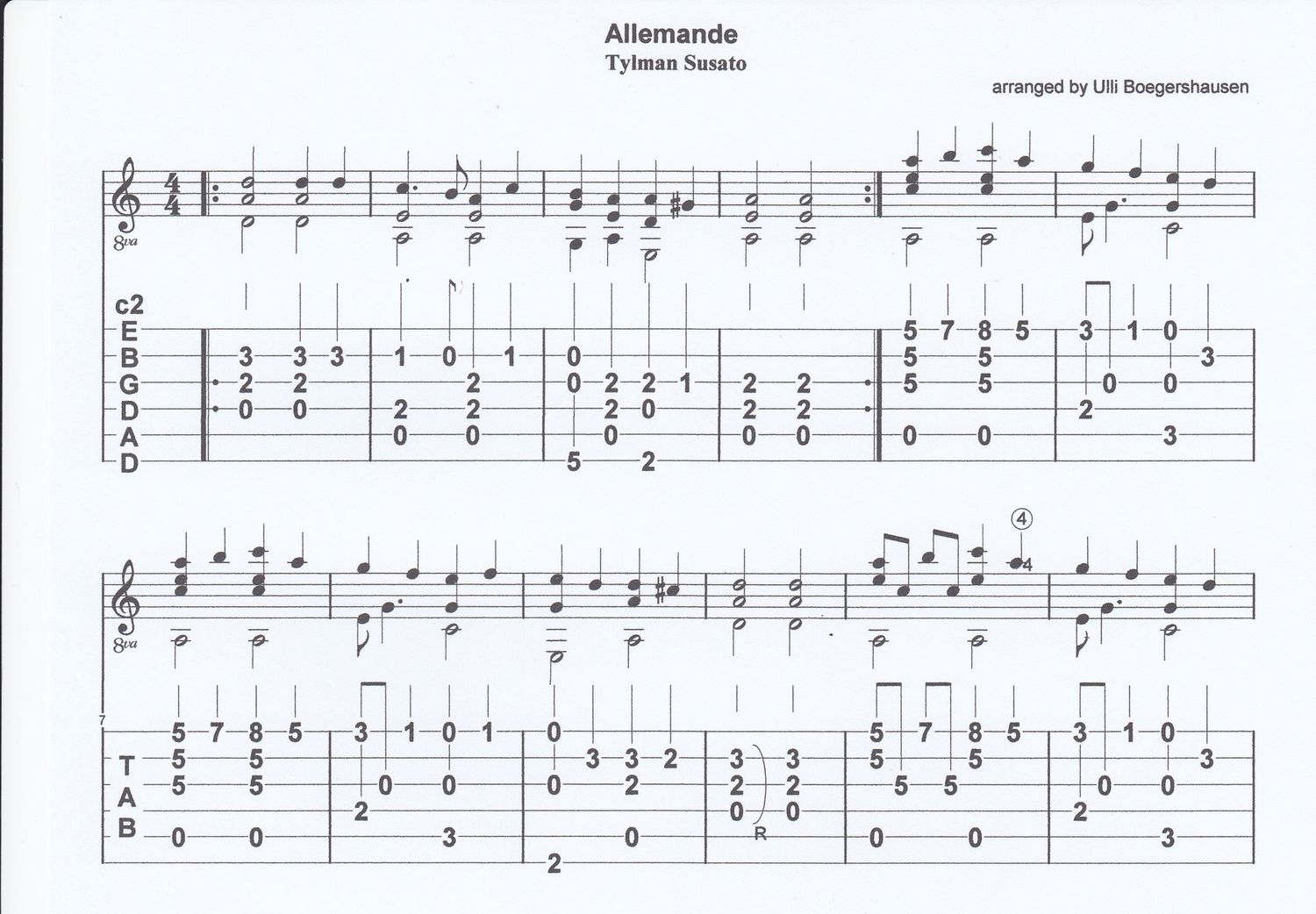 Allemande - Tylman Susato