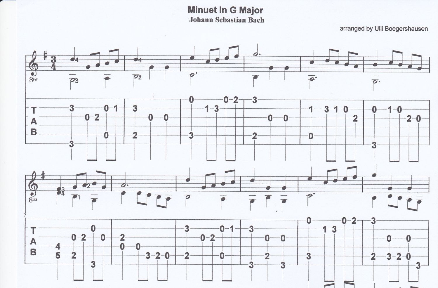 Minuet in G-Major - J.S. Bach Minuet in G-Major - J.S. Bach