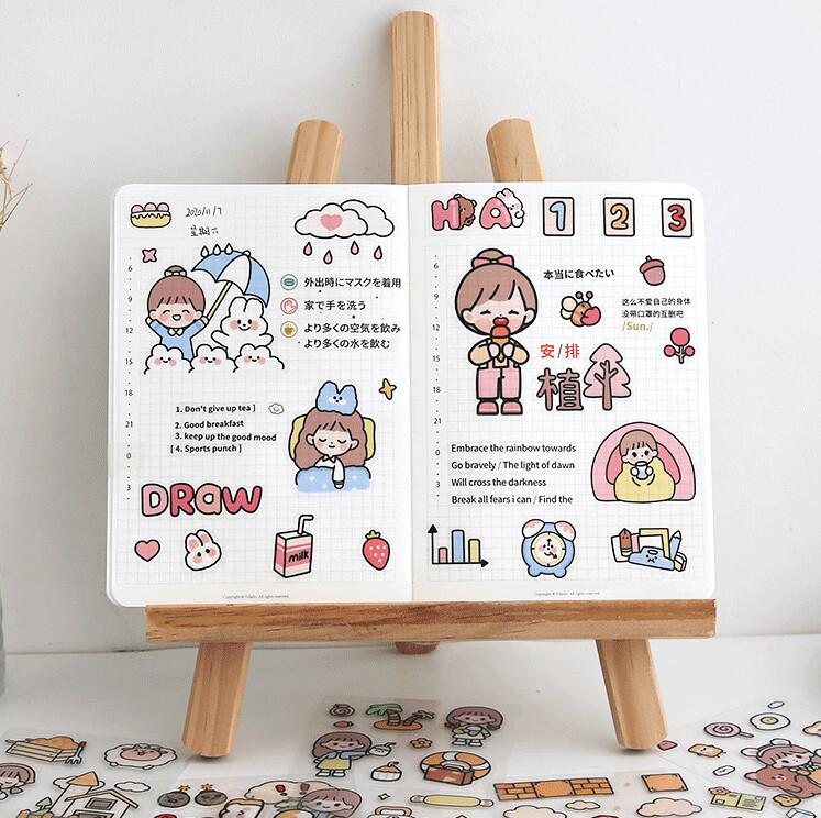 Cute waterproof transparent stickers (random) #1