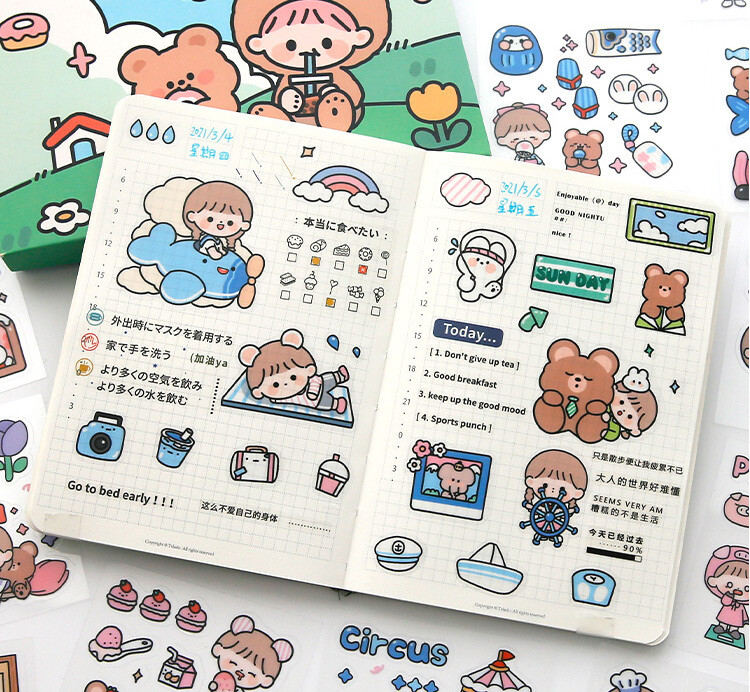 Cute waterproof transparent stickers (random) #2