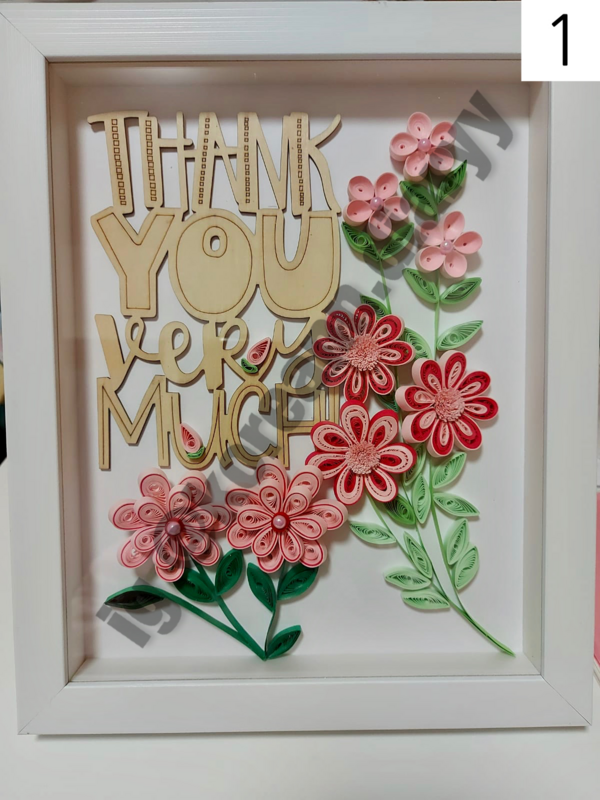 Quilling art with frame