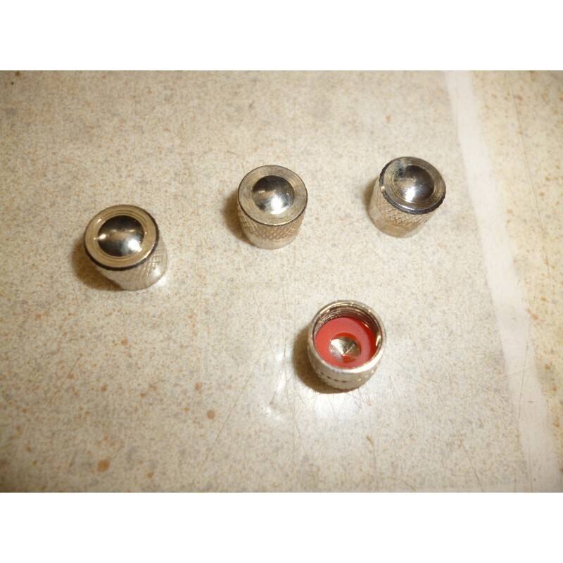 Set of Four Steel Valve Caps