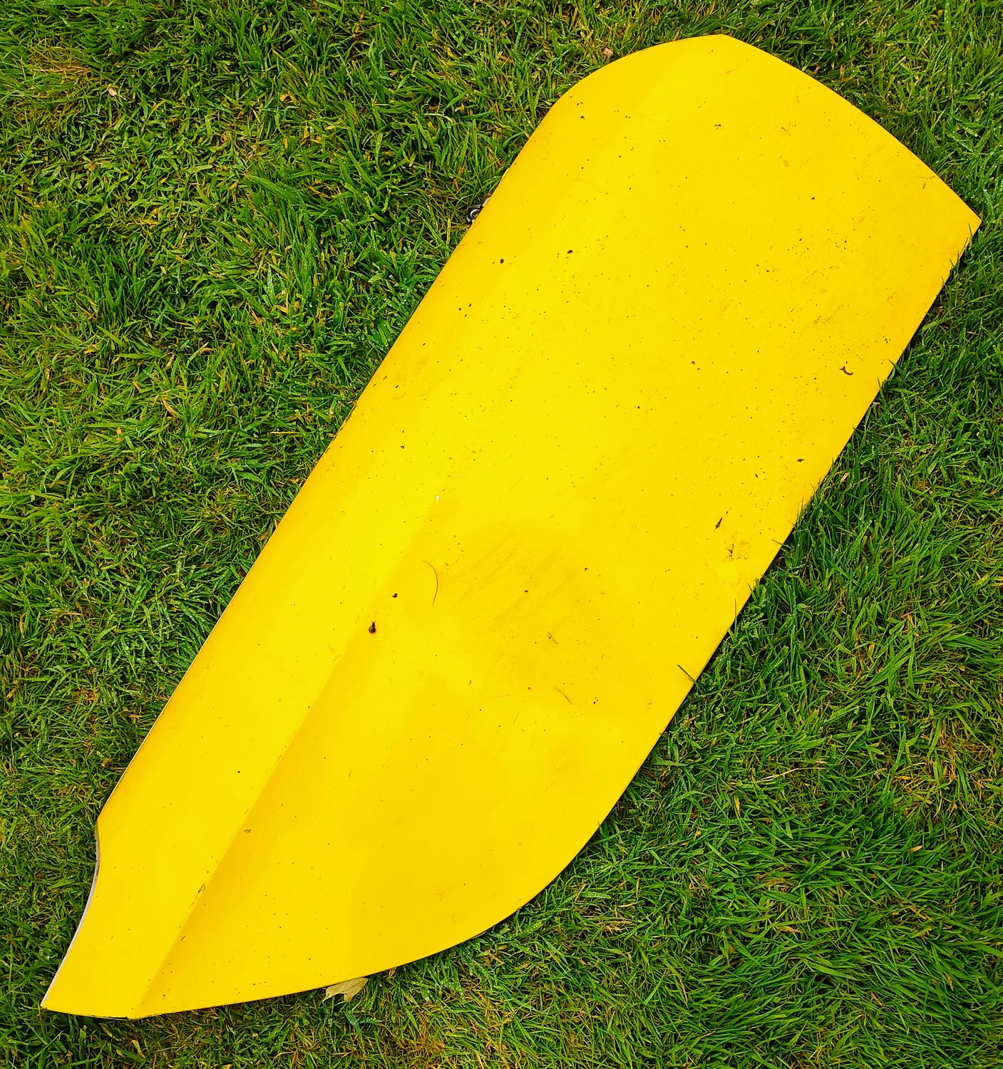 Offside Door Panel Yellow on Silver
