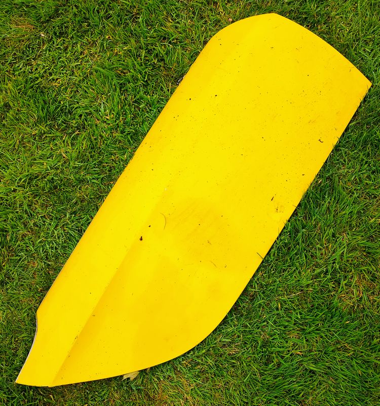 Offside Door Panel Yellow on Silver