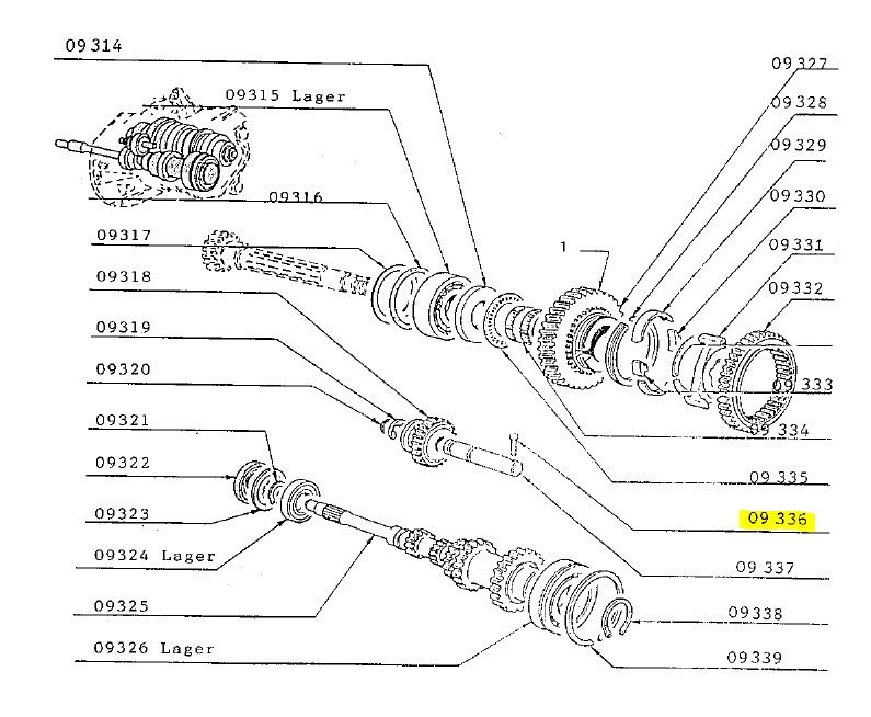 Reverse Gear Shaft Pin Bagheera