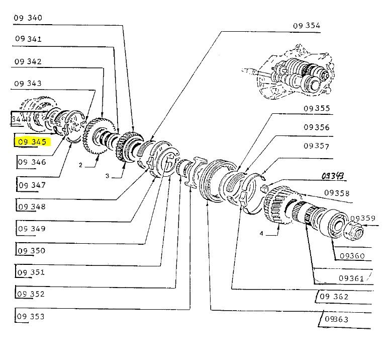 Main Shaft Component Bagheera Transmission