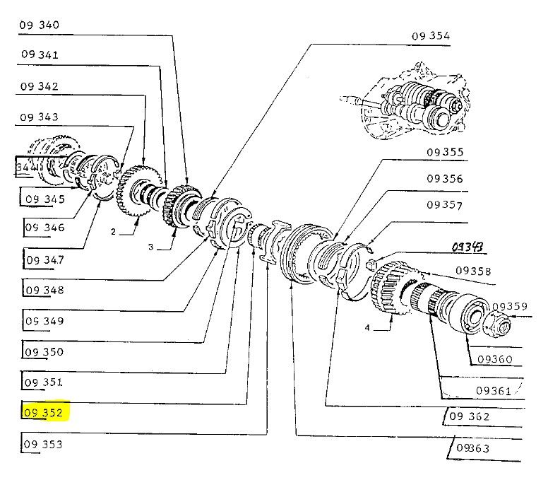 Main Shaft Component Bagheera Transmission