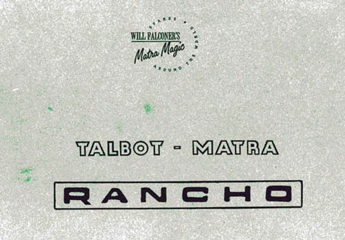 Parts Manual Rancho