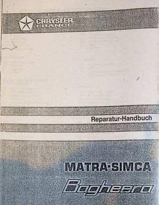Workshop Manual Matra Bagheera German