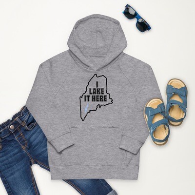 &quot;I Lake It Here&quot; Kids Eco Hoodie