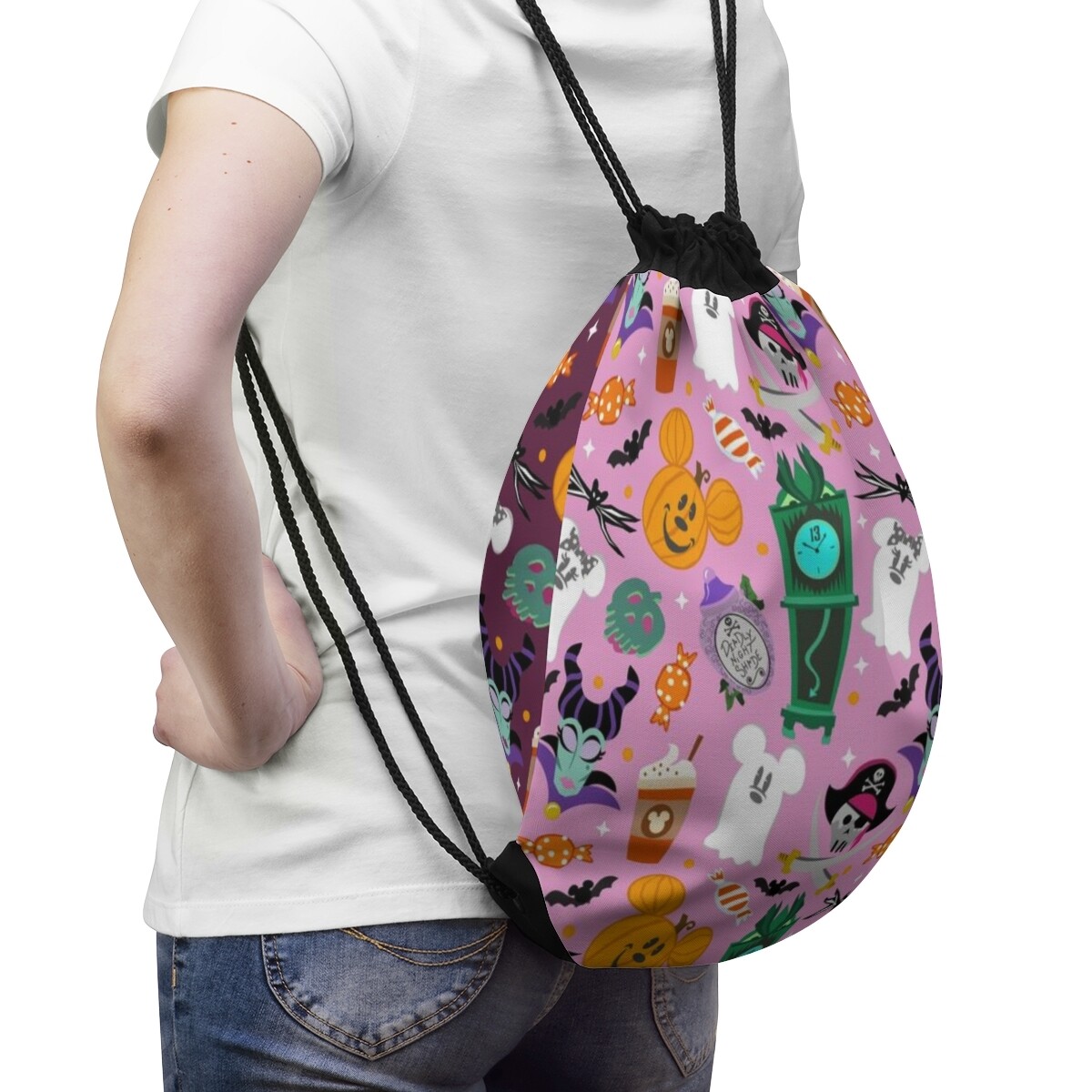 Mouse Halloween Doodles Drawstring Bag