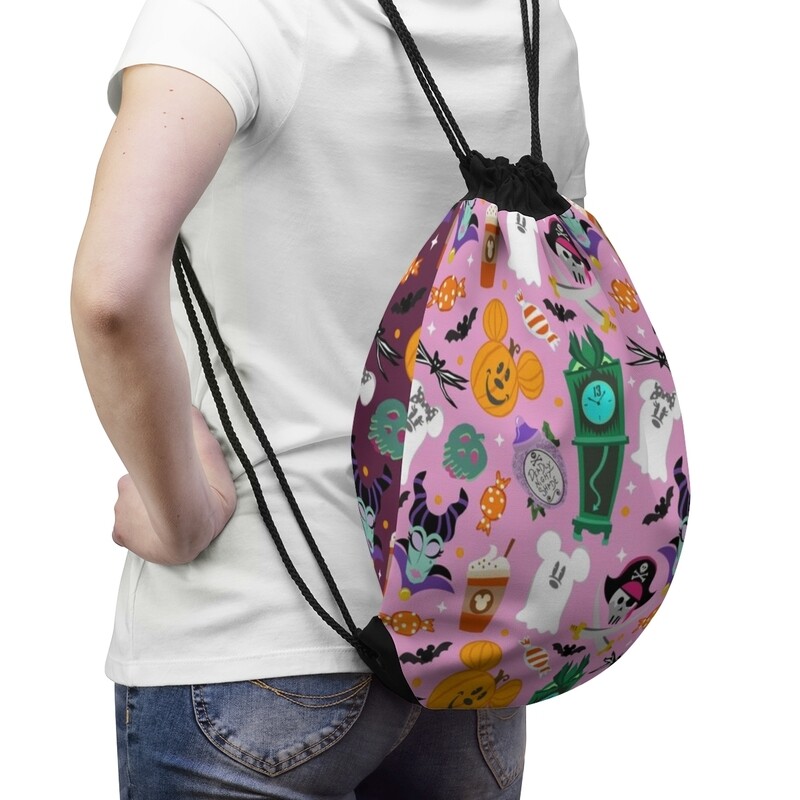 Disney themed Halloween Drawstring Backpack Bag