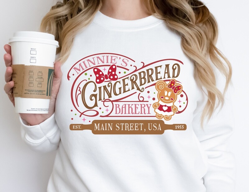 Minnie&#39;s Gingerbread Bakery Unisex Sweatshirt