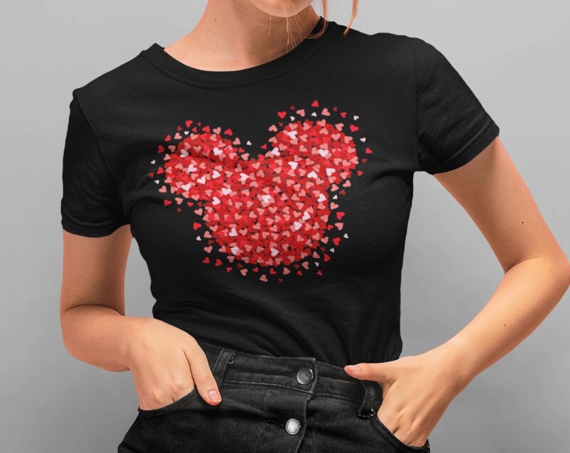 Mickey Hearts Valentines Day Shirt